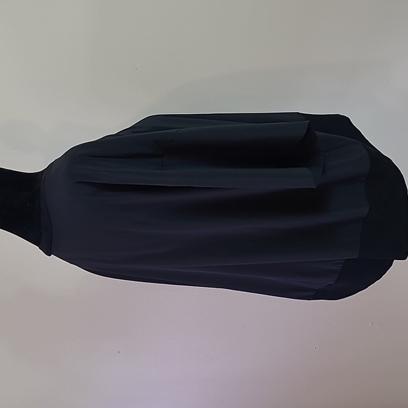 Athleta| Black Cropped Top with mixed material•••Ribbed & Silky XL - Picture 2 of 7